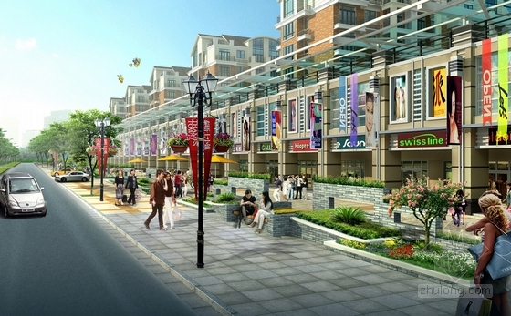城市商业广场效果图6